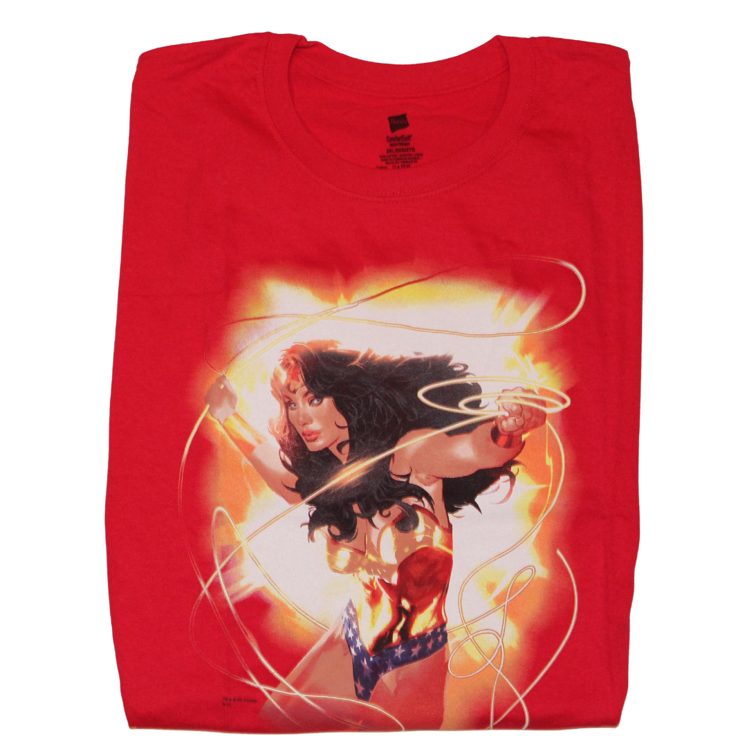 SHIRT : MEN'S - DC WONDER WOMAN RED